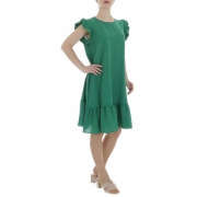 Rochie casual cu maneca scurta - D.verde dama