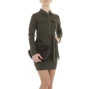 Rochie tip bluza Metrofive - kaki dama