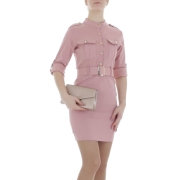 Rochie tip bluza Metrofive - roz pudrat dama