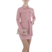 Rochie tip bluza Metrofive - roz pudrat dama