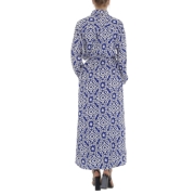 Rochie lunga eleganta cu imprimeu - albastru dama
