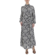 Rochie lunga eleganta cu imprimeu - DK.albastru dama