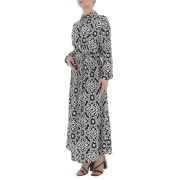 Rochie lunga eleganta cu imprimeu - DK.albastru dama