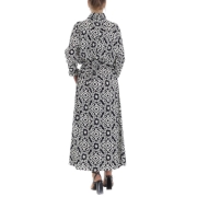 Rochie lunga eleganta cu imprimeu - DK.albastru dama