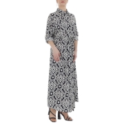 Rochie lunga eleganta cu imprimeu - DK.albastru dama