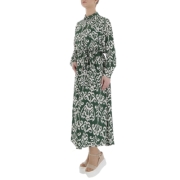 Rochie lunga eleganta cu imprimeu - verde dama