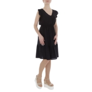 Rochie midi evazata - negru dama