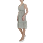Rochie midi evazata - verde dama
