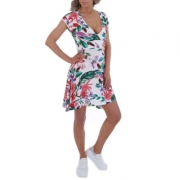 Rochie de vara imprimeu floral - alb dama