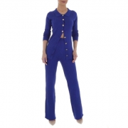 Compleu cu pantaloni evazati - Emma & Ashley   albastru regal dama
