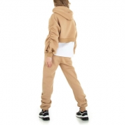 Compleu sport cu gluga - kaki dama