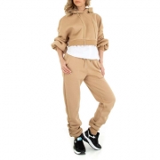 Compleu sport cu gluga - kaki dama