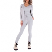 Compleu casual din 3 piese - Emmash   L.gri dama