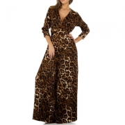 Salopeta eleganta evazata - JCL   imprimeu leopard dama