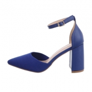 Pantofi eleganti cu toc - albastru dama