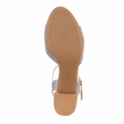 Sandale cu toc - culoarea sampaniei dama