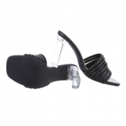 Sandale cu toc - negru dama