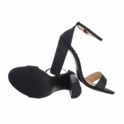 Sandale cu toc gros - negru dama