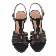 Sandale cu toc - negru dama