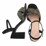 Sandale cu toc - negru dama