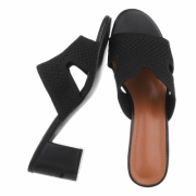 Sandale cu toc - negru dama