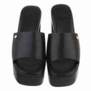 Sandale cu toc - negru dama