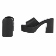Sandale cu toc - negru dama