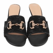 Slapi eleganti cu toc - negru dama