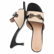 Sandale cu toc - negru dama