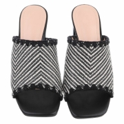 Slapi eleganti fara toc - negru dama