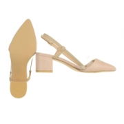 Pantofi toc mic gros - roz dama