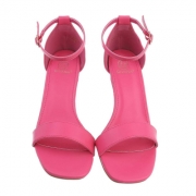 Sandale cu toc gros - roz fuchsia dama