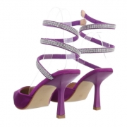 Pantofi ocazie cu pietricele - violet dama