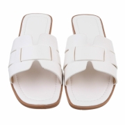 Sandale joase plat - alb dama