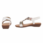 Sandale joase plat - alb dama