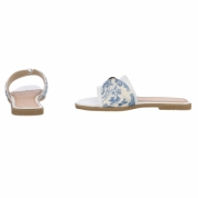 Sandale joase plat - alb dama