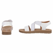 Sandale joase plat - alb dama