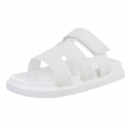 Sandale joase plat - alb dama