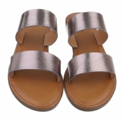 Sandale joase plat - argintiu dama
