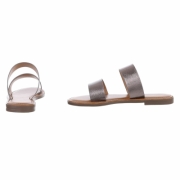 Sandale joase plat - argintiu dama