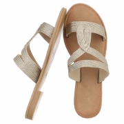 Sandale joase plat - auriu dama