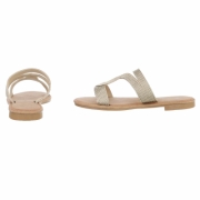 Sandale joase plat - auriu dama