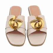 Sandale joase plat - bej dama