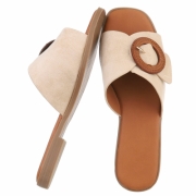 Sandale joase plat - bej dama