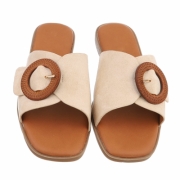 Sandale joase plat - bej dama