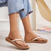 Sandale joase plat - bej dama