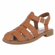 Sandale joase plat - bej dama