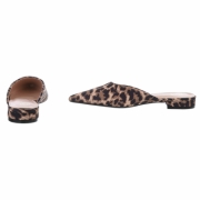 Sandale joase plat - imprimeu leopard dama
