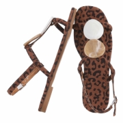 Sandale joase plat - imprimeu leopard dama