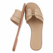 Papuci vara eleganti fara toc - kaki dama
